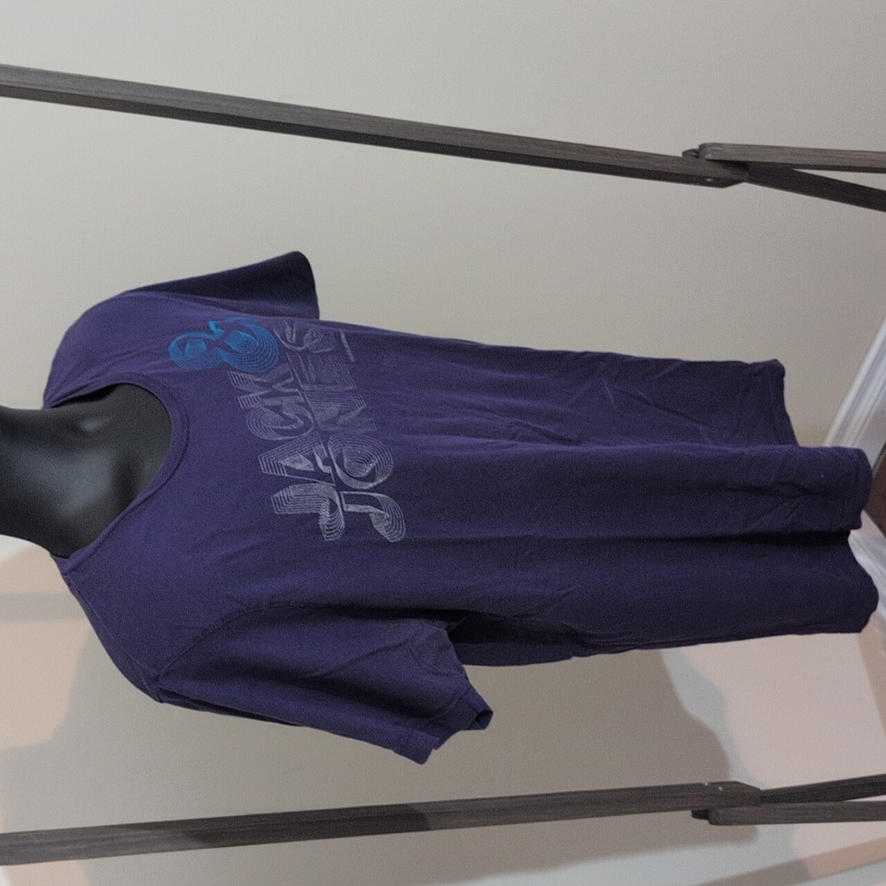 Jack & Jones | Deep Purple Tee with Blue Graphic - Picture 2 of 14